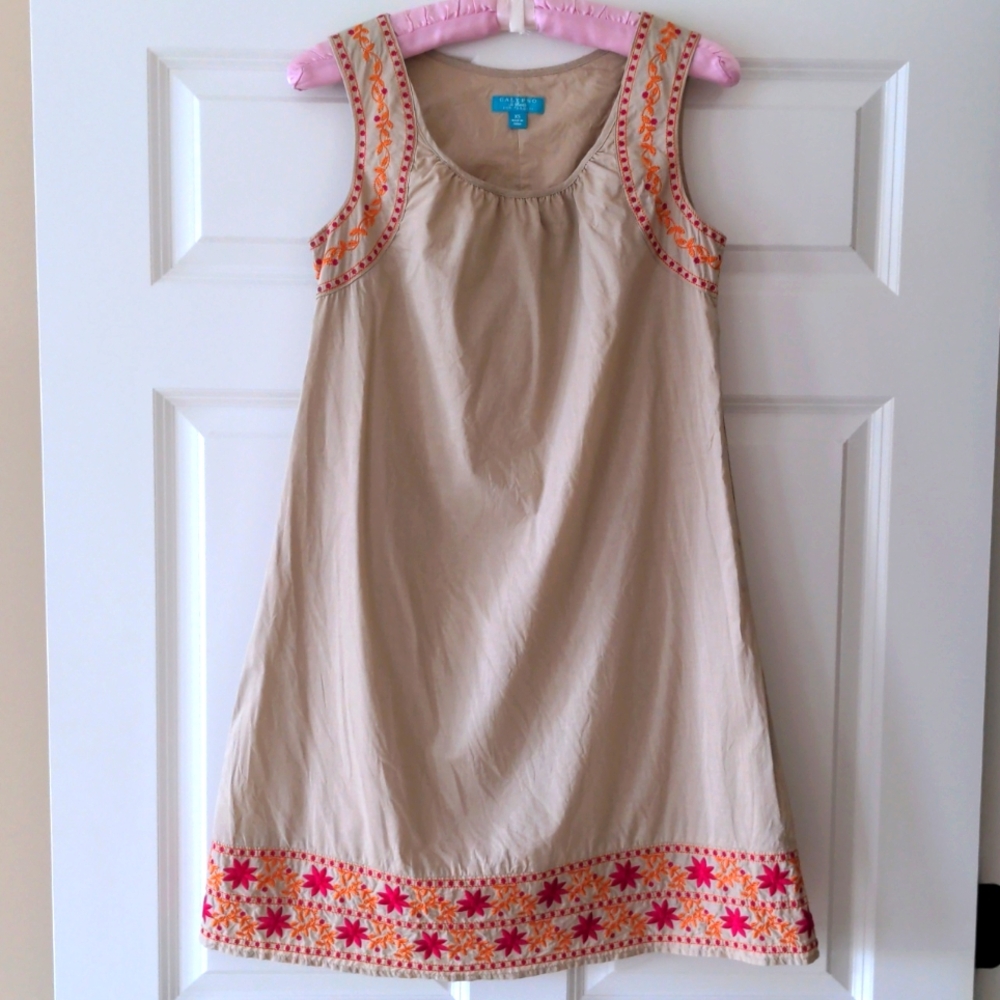 Calypso St Barth for Target dress Summer Embroidery scoop neck tank